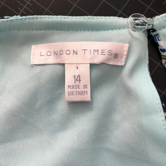 London Times Sleeveless Dress Size 14 - Picture 6 of 7